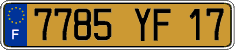 French license plate, FNI