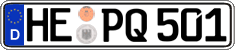 German license plate, Regular plates