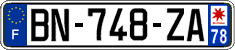 French license plate, SIV (ordinary)
