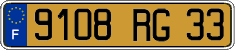 French license plate, FNI