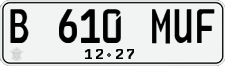 License plate of Indonesia, Regular plates