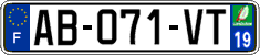 French license plate, SIV (ordinary)