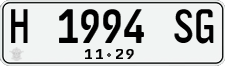 License plate of Indonesia, Regular plates