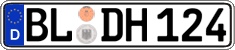 German license plate, Regular plates