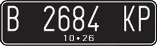 License plate of Indonesia, Regular plates