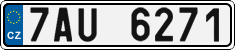 License plate of the Czech Republic, Cars (2001)