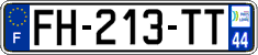 French license plate, SIV (ordinary)