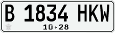 License plate of Indonesia, Regular plates