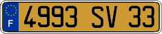 French license plate, FNI