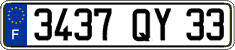 French license plate, FNI
