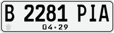 License plate of Indonesia, Regular plates
