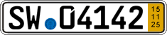 German license plate, Short-term transit plates