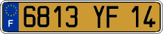 French license plate, FNI