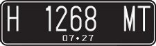 License plate of Indonesia, Regular plates
