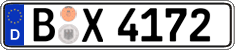 German license plate, Regular plates
