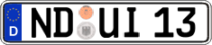 German license plate, Regular plates