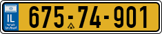 License plate of Israel, Regular plates