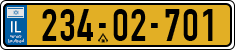 License plate of Israel, Regular plates