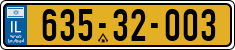License plate of Israel, Regular plates