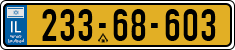License plate of Israel, Regular plates