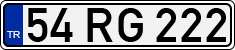 License plate of Turkey, Regular plates