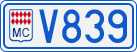 License plate of Monaco, Cars
