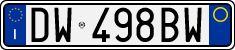 License plate of Italy, Cars (1994 year series)