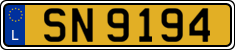 License plate of Luxembourg, 2003 year system