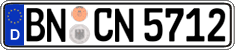 German license plate, Regular plates