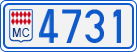License plate of Monaco, Cars