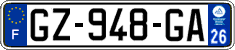 French license plate, SIV (ordinary)