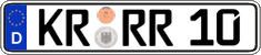 German license plate, Regular plates