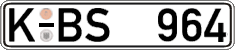 German license plate, Regular plates