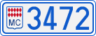 License plate of Monaco, Cars