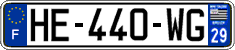 French license plate, SIV (ordinary)