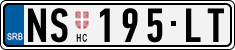 License plate of Serbia, Cars