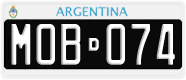 License plate of Argentina, Cars (1995, ABC 123)