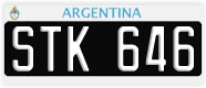 License plate of Argentina, Cars (1995, ABC 123)
