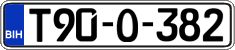 License plate of Bosnia and Herzegovina, Regular plates