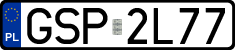 License plates of Poland, Regular car plates