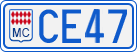 License plate of Monaco, Motorcycles