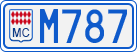 License plate of Monaco, Cars