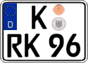 German license plate, Regular plates