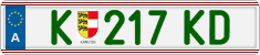 License plate of Austria, Regular plates