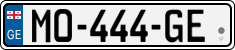 License plate of Georgia, Cars (2014)
