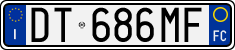 License plate of Italy, Cars (1994 year series)