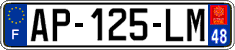 French license plate, SIV (ordinary)