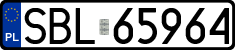 License plates of Poland, Regular car plates