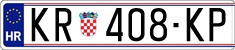 License plate of Croatia, Regular plates
