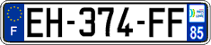 French license plate, SIV (ordinary)